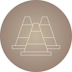Cones Signal icon single vector illustration