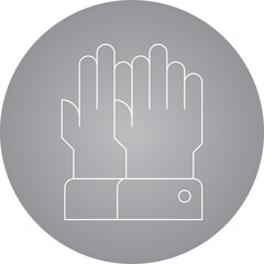 Working Gloves icon single vector illustration