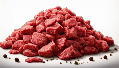 raw minced meat on a plate