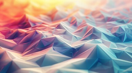 Abstract Colorful Polygonal Landscape Wallpaper