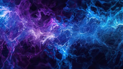 Naklejka premium Background of glowing blue and purple lines.