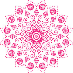 Beautiful flower art and mandala vector design