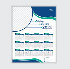 one page calendar design, 2025 wall calendar design