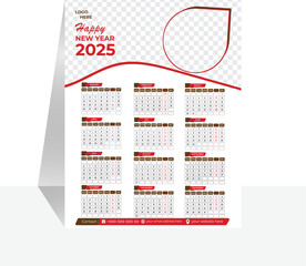 one page calendar design, 2025 wall calendar design