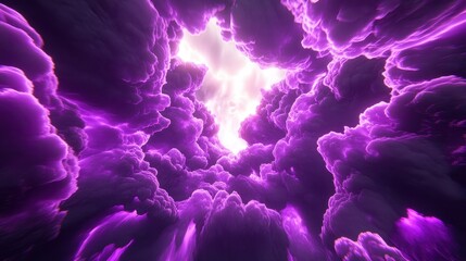 Surreal Purple Cloudscape: A Dreamlike Celestial Scene