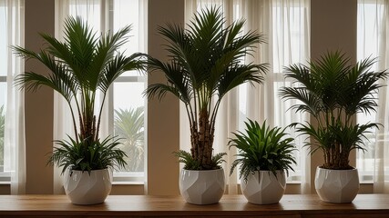 Fototapeta premium PNG Elegant indoor palm plant decor
