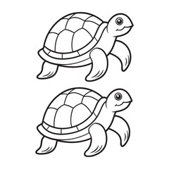 Cute turtle animal 