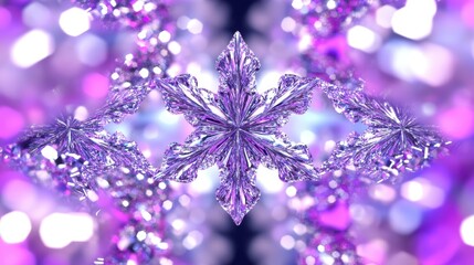 Purple Crystal Snowflakes: A Winter Wonderland of Sparkle and Shimmer