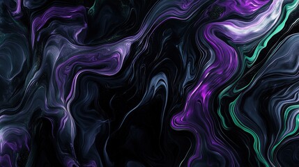 Fototapeta premium **Tendrils of marbled smoke fading delicately into an infinite black void