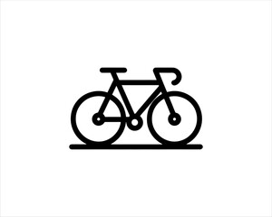 bicycle icon on white background
