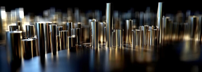 Visual Analysis of Gold and Metal Bar Graph Trends.
