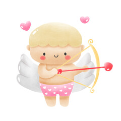 cupid with bow and arrow
