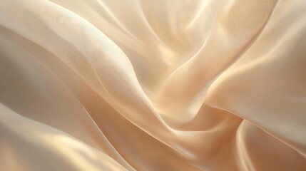 Fototapeta premium Draped Beige Fabric Softly Illuminated