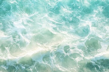 Fototapeta premium Tranquil sandy beach with azure water and bright sunshine, perfect for summer escapes, capturing the essence of serene nature in a luxurious outdoor haven for relaxation and rejuvenation