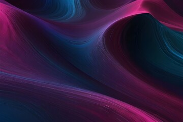horizontal artistic colorful abstract wave background with royal blue, moderate pink and very dark magenta colors. can be used as texture, background or ... Generative AI