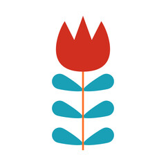tulip flower geometric element
