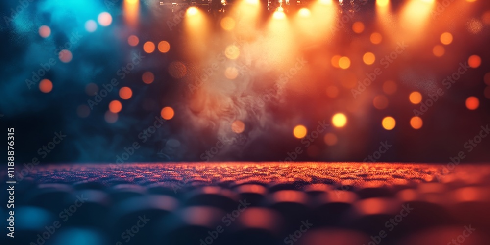 Poster creative abstract background featuring a drama theater theme, with a captivating blur and bokeh effe