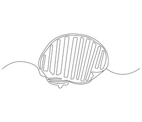 One continuous line drawing of human brain. Single line of human brain vector illustration