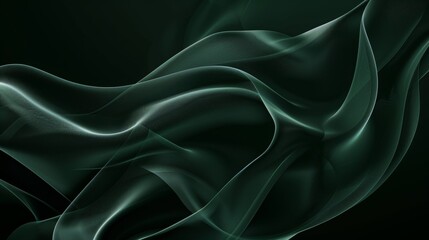 Obraz premium Abstract Dark Green Drape Wallpaper