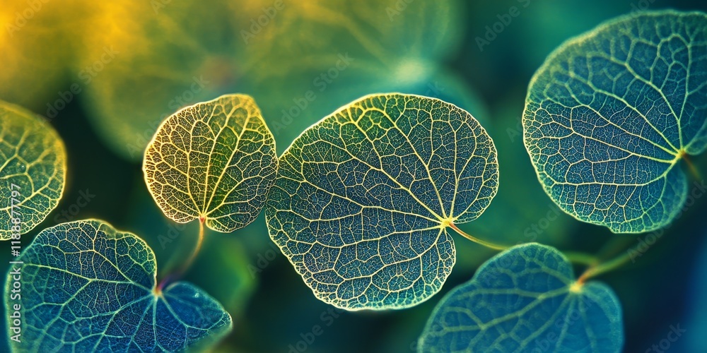 Aufkleber delicate little leaves displaying a stunning pattern are captured in this image, showcasing the beau