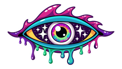 eye of the fish on white