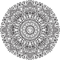 Beautiful flower art and mandala vector design