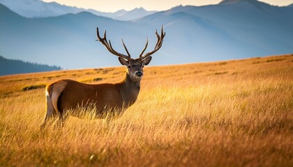 Fototapeta premium wild deer in the field