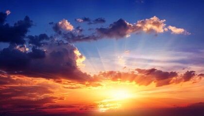 Obraz premium the sky night sunlight warm zone for background in layout and summary