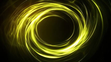 Swirling vortex of glowing yellow light against a dark background, creating a sense of energy and dynamism