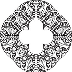 Beautiful flower art and mandala vector design