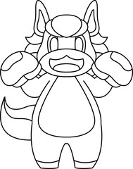 Horse Boxer Boxing gloves Boxing Animal Vector Graphic Art Illustration