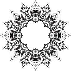 Beautiful flower art and mandala vector design