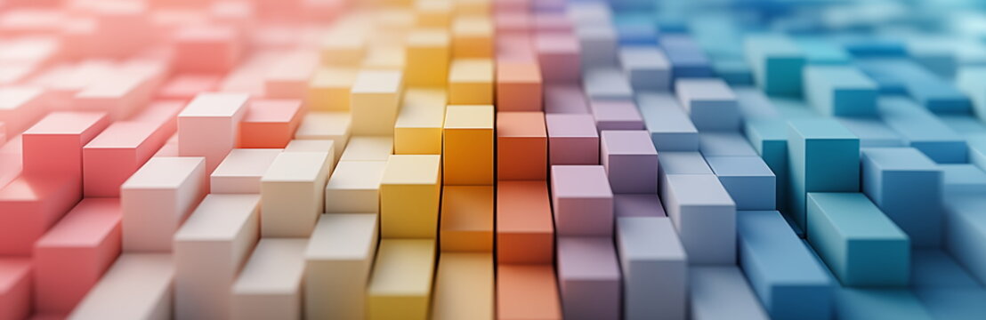 Simple and basic wood color blocks aligned.
