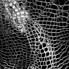 Black & White Alligator Skin Pattern