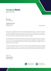 Corporate modern letterhead template design vector illustration