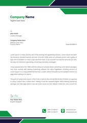 Corporate modern letterhead template design vector illustration