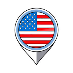 american flag pin vector icon, american flag pin vector illustration - simple illustration of american flag pin, perfect for logos,and american flag pin -themed designs.