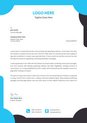 Corporate modern letterhead template design vector illustration