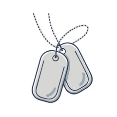 Fototapeta premium dog tags vector icon, dog tags vector illustration - simple illustration of dog tags, perfect for logos,and dog tags -themed designs.
