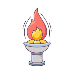eternal flame vector icon, eternal flame vector illustration - simple illustration of eternal flame, perfect for logos,and eternal flame -themed designs.