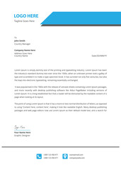Corporate modern letterhead template design vector illustration