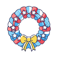 patriot wreath vector icon, patriot wreath vector illustration - simple illustration of patriot wreath, perfect for logos,and patriot wreath -themed designs.