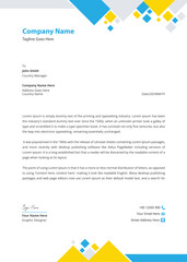 Corporate modern letterhead template design vector illustration