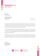 Fototapeta premium Corporate modern letterhead template design vector illustration