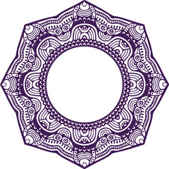 Beautiful flower art and mandala vector design