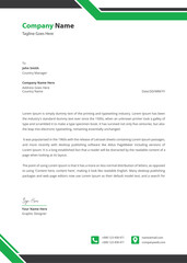 Corporate modern letterhead template design vector illustration