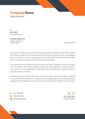 Corporate modern letterhead template design vector illustration