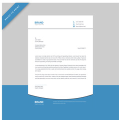 Corporate modern letterhead template design vector illustration