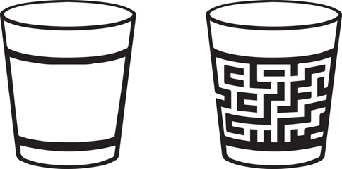 Set of 2 Glass Vector Designs for Creative and Modern Projects