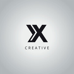 Fototapeta premium YX X Y modern creative alphabet company logo design vector icon template.